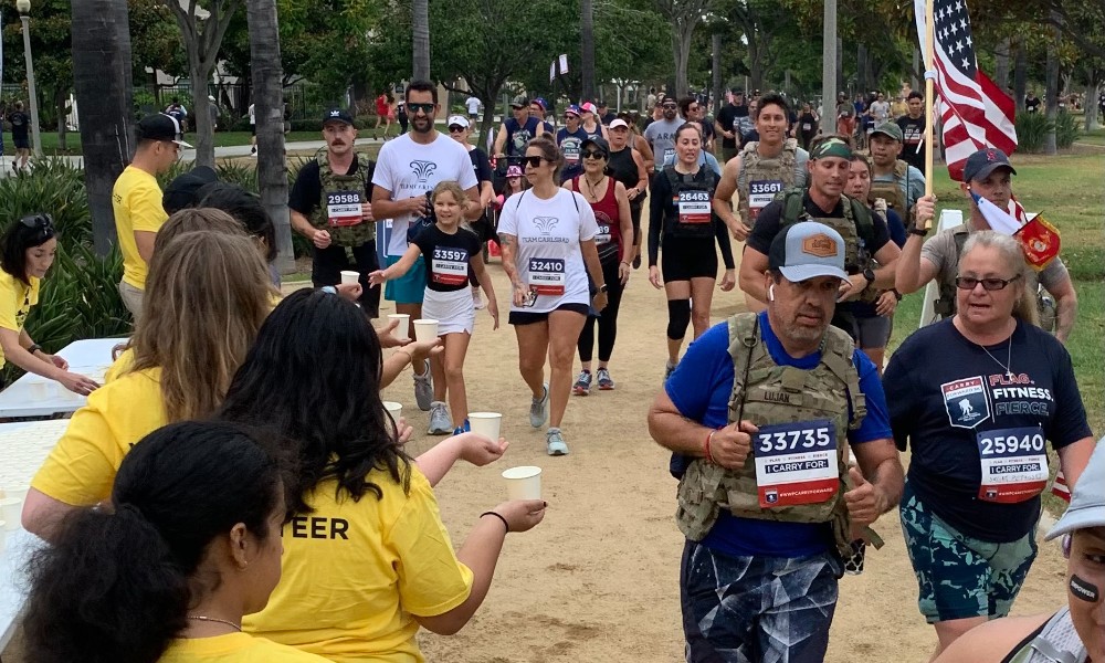 San Diego JustServe Clubs HELP at the WWP "Carry Forward 5K Run"