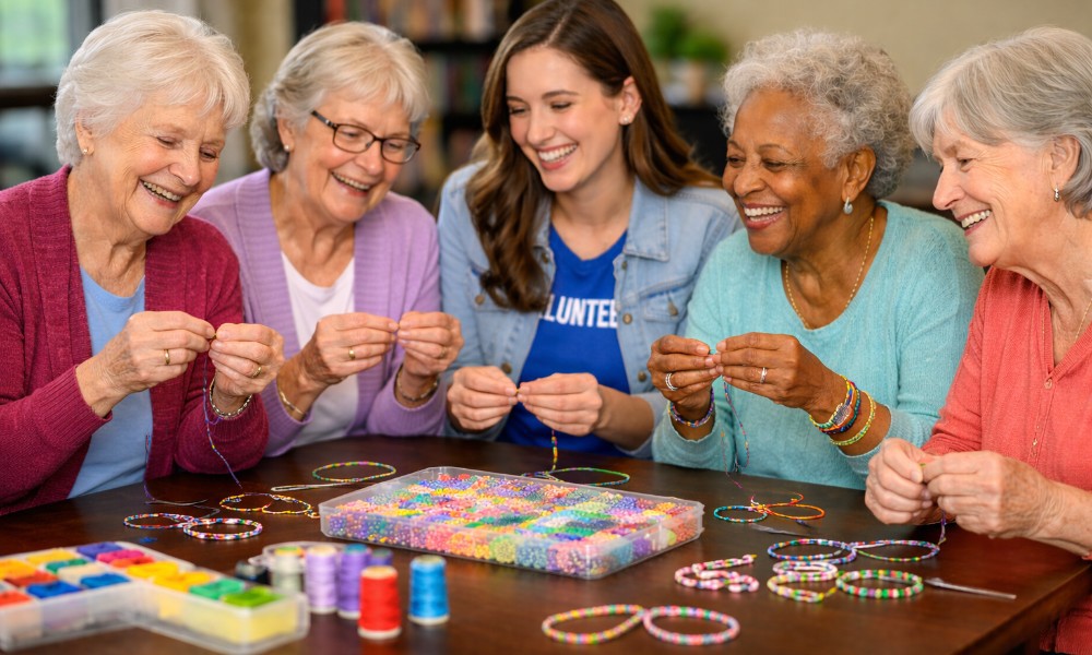 Senior Making Things Crafting With Seniors- Make Friendship Bracelets with - JustServe